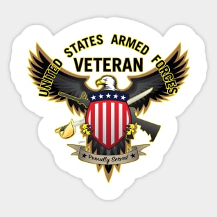 United States Armed Forces Veteran - Proudly Served Sticker
